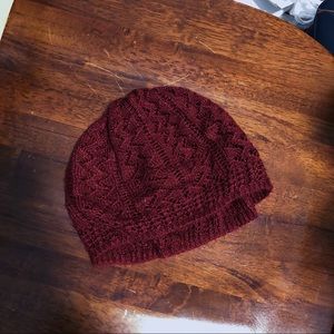 Burgundy Knit Hat